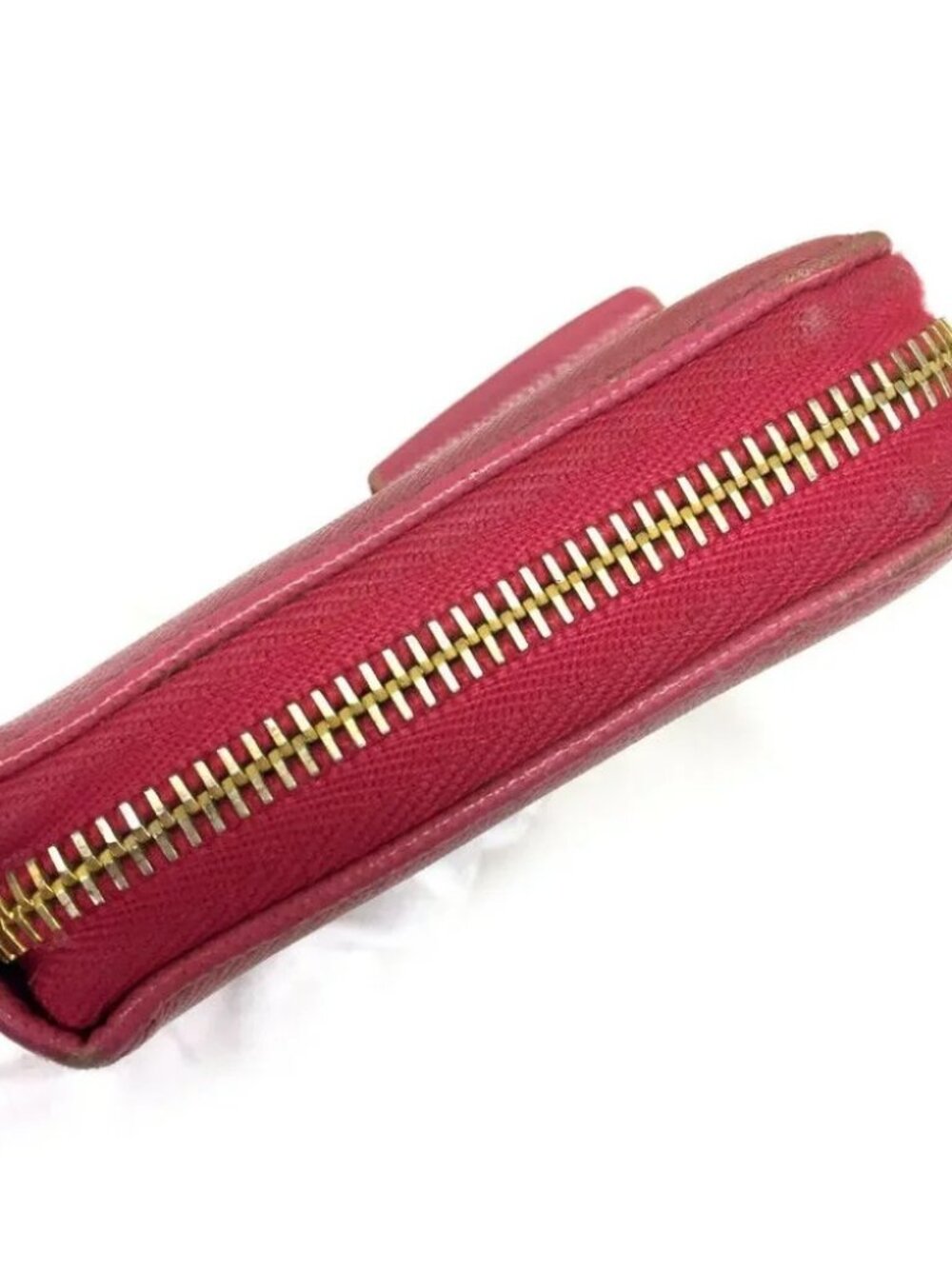 100% Authentic PRADA Saffiano Ribbon Leather Long - Picture 7 of 11